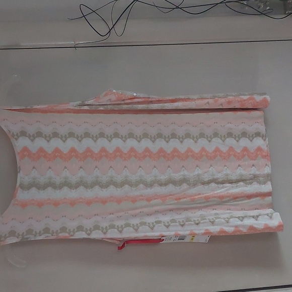 Ruby Rd. Dunemul Sequin Zig Zag Striped Dressy Tank Top Sz M - Picture 15 of 17